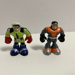 FISHER PRICE GEOTRAX train Action FIGURES LOT of 2 mini figures toys